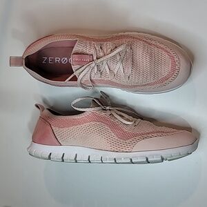 COLE HAAN Zero Grande Pink Knit Lace Up Sneakers